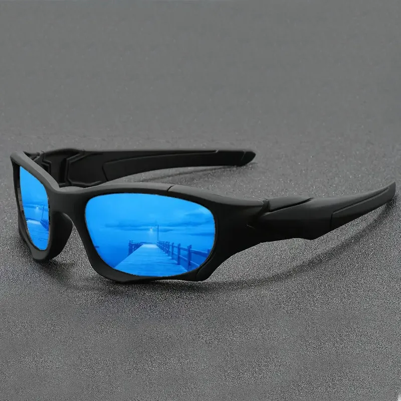 Sonnenbrille Coole Sportbrille Radfahrerbrille Brille UV400 Schwarz 83689 Blau