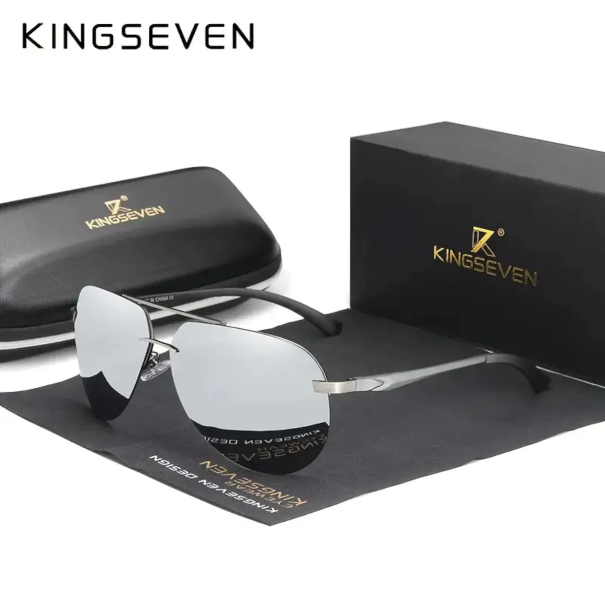 Sonnenbrille Kingseven 7413 GS Premium Pilotenbrille Männer Polarisiert UV400HD