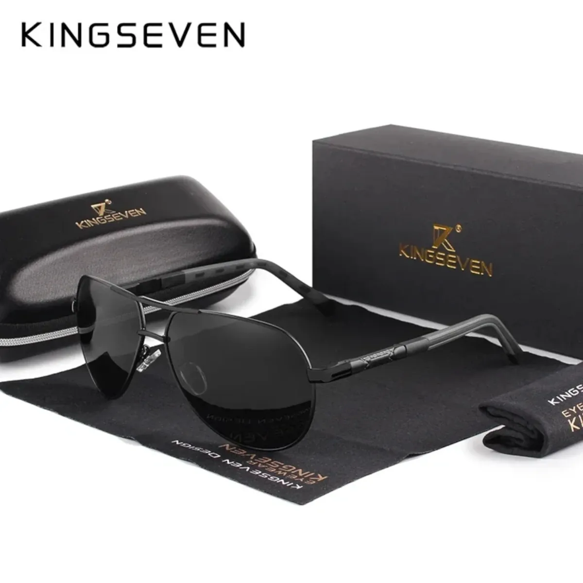 Sonnenbrille Kingseven 725 BB Premium Pilotenbrille Männer Polarisiert UV400 HD