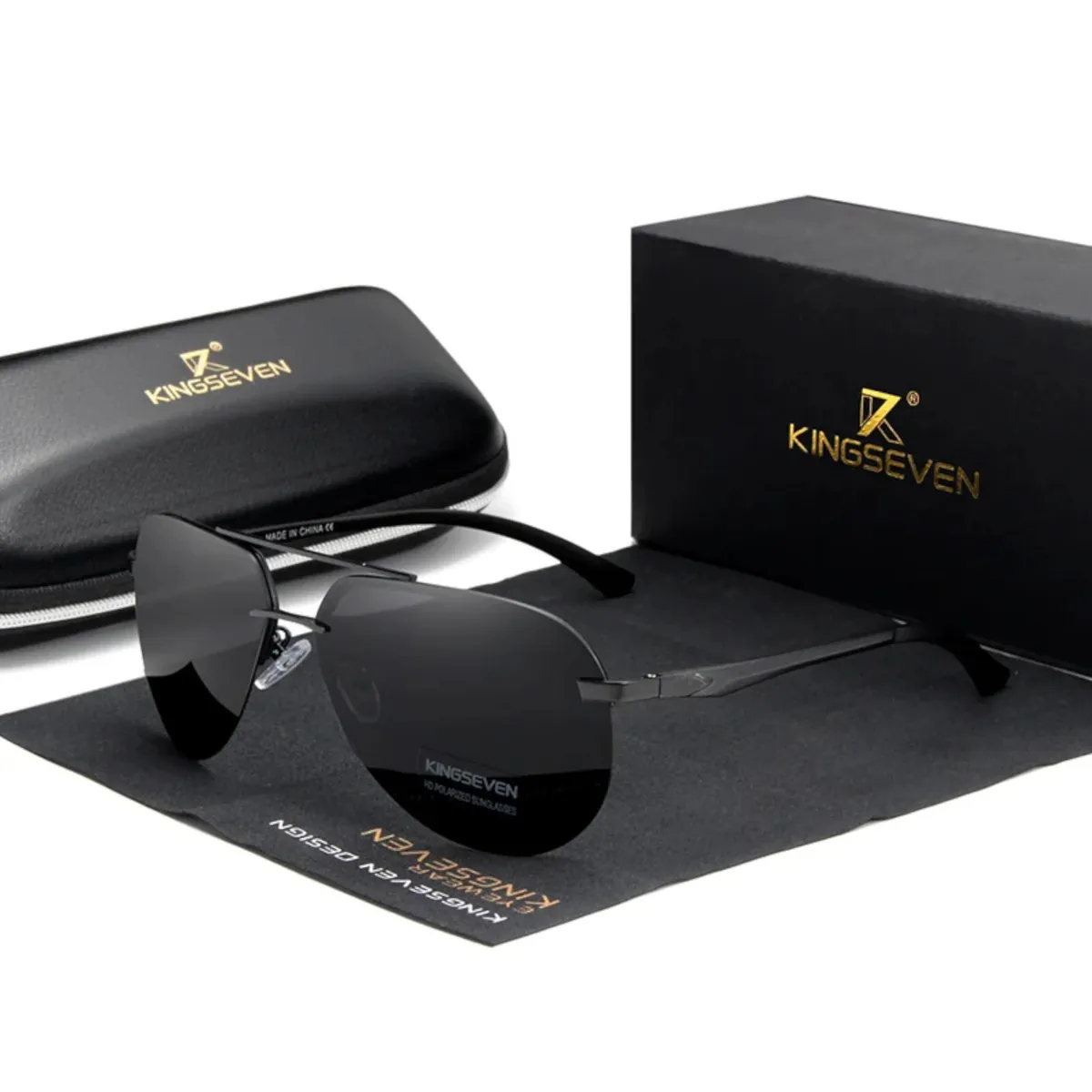 Sonnenbrille Kingseven 7413 B Premium Pilotenbrille Männer Polarisiert UV400 HD