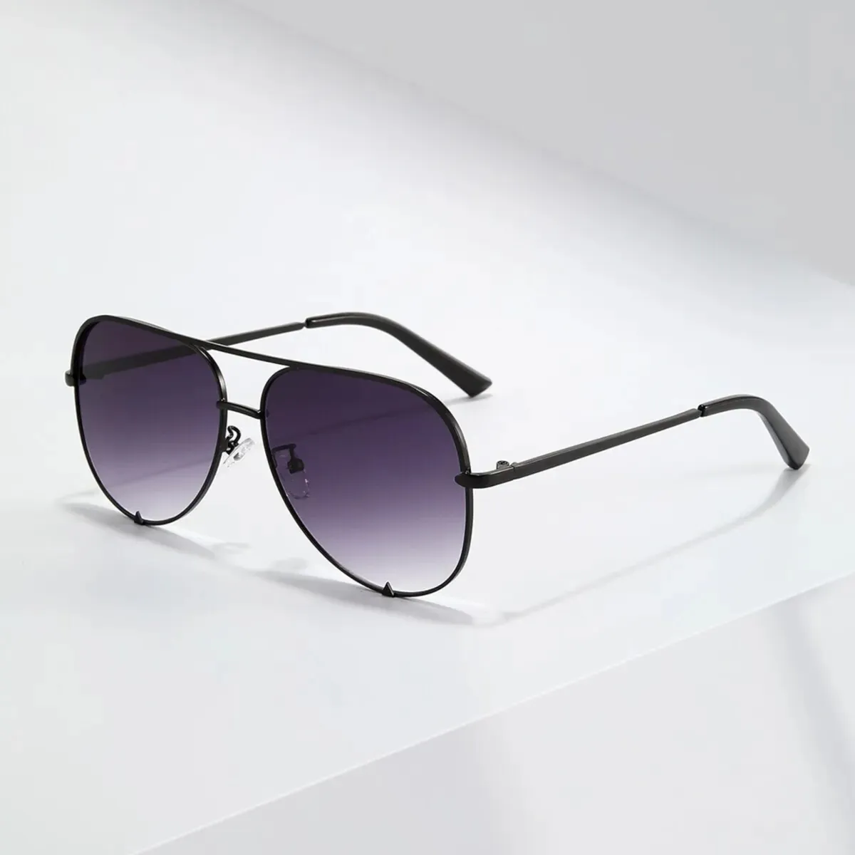 Sonnenbrille Pilotenbrille Fliegerbrille Brille Gunmetal GROß UV400 P130