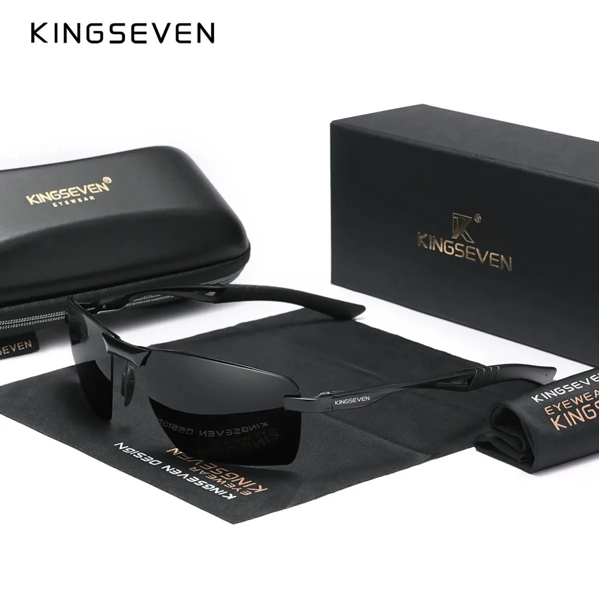 Sonnenbrille Kingseven 7241 Premium Pilotenbrille Männer Polarisiert UV400 HD