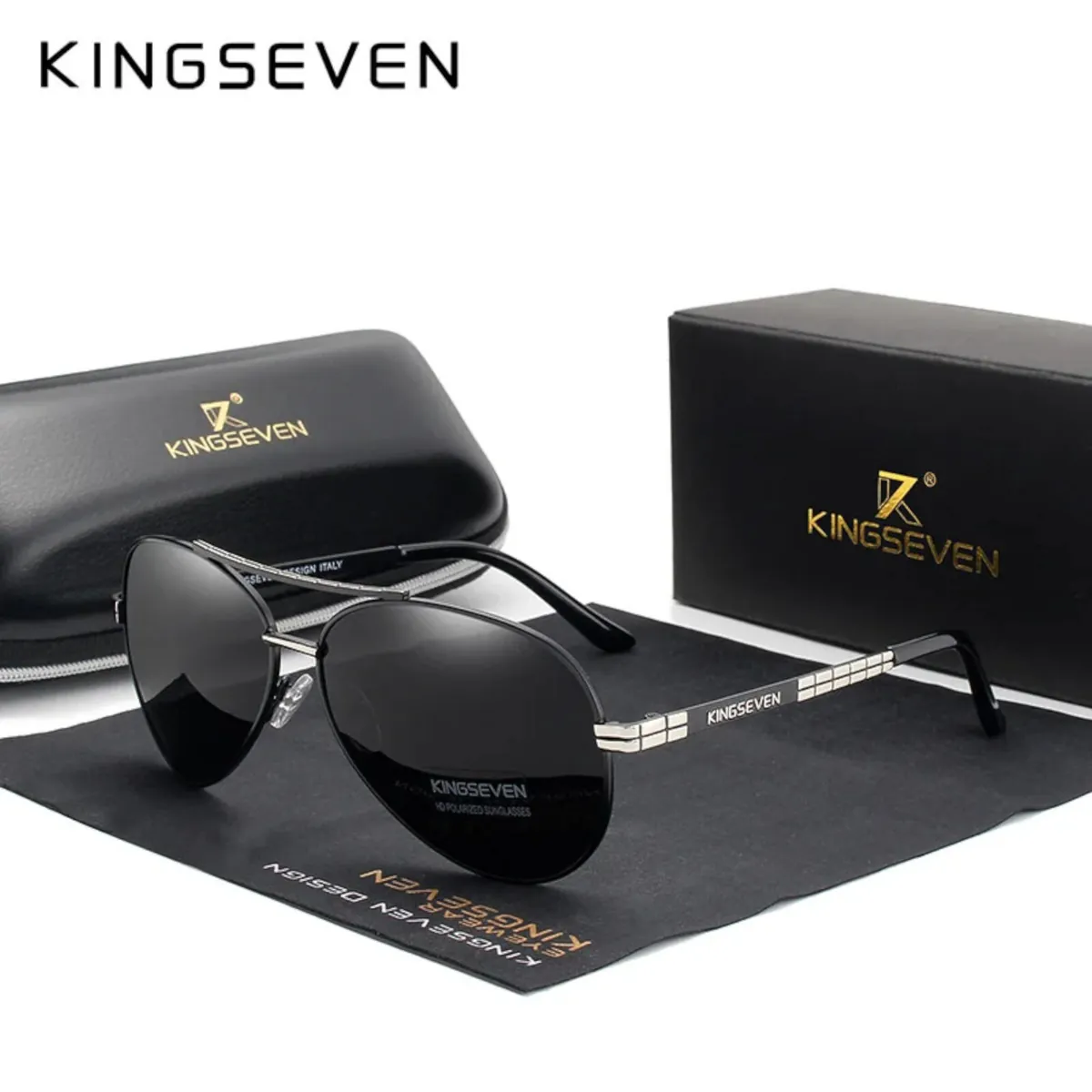 Sonnenbrille Kingseven 7840 Premium Pilotenbrille Männer Polarisiert UV400 HD