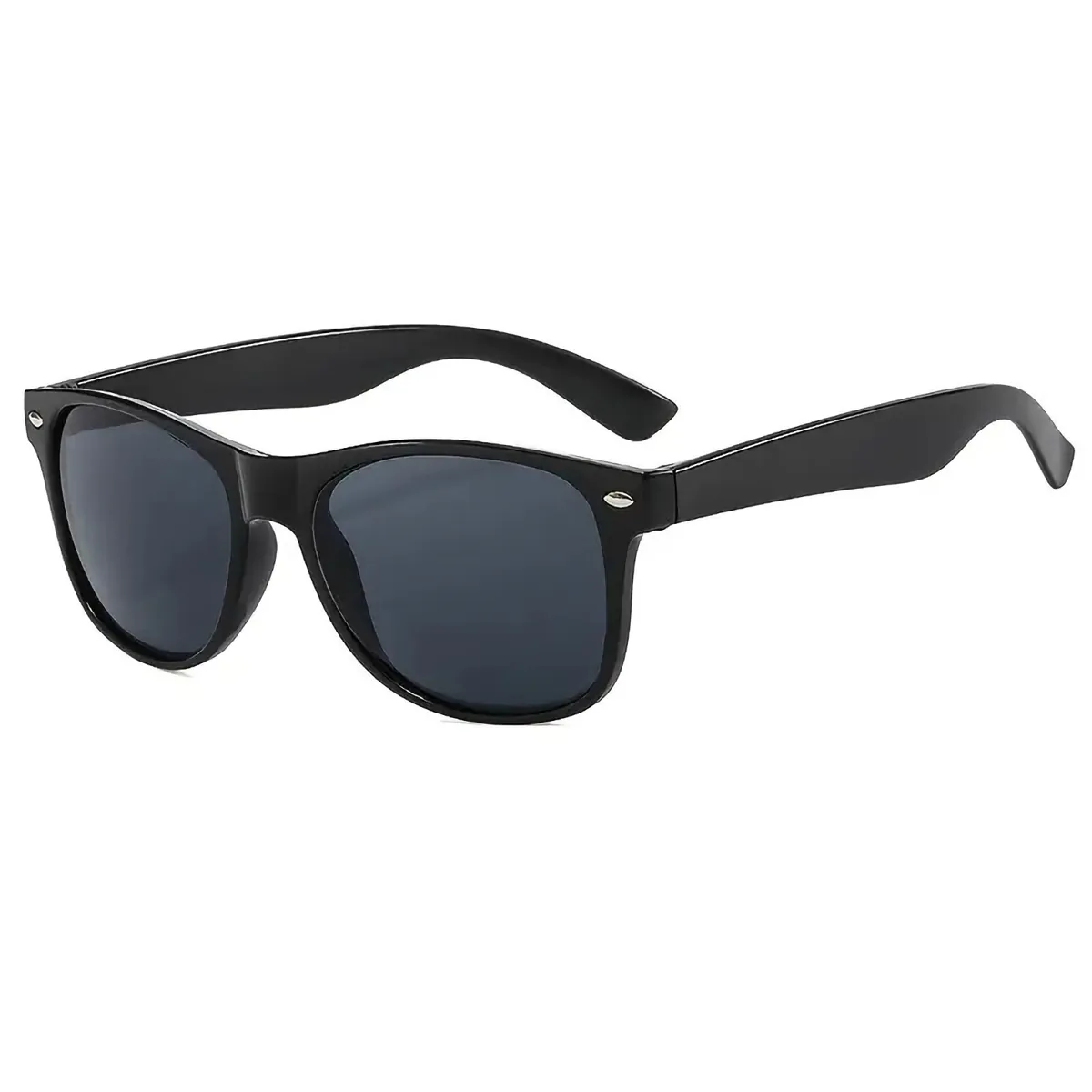Stylische Partybrille Sonnenbrille Retro Schwarz glänzend 83681