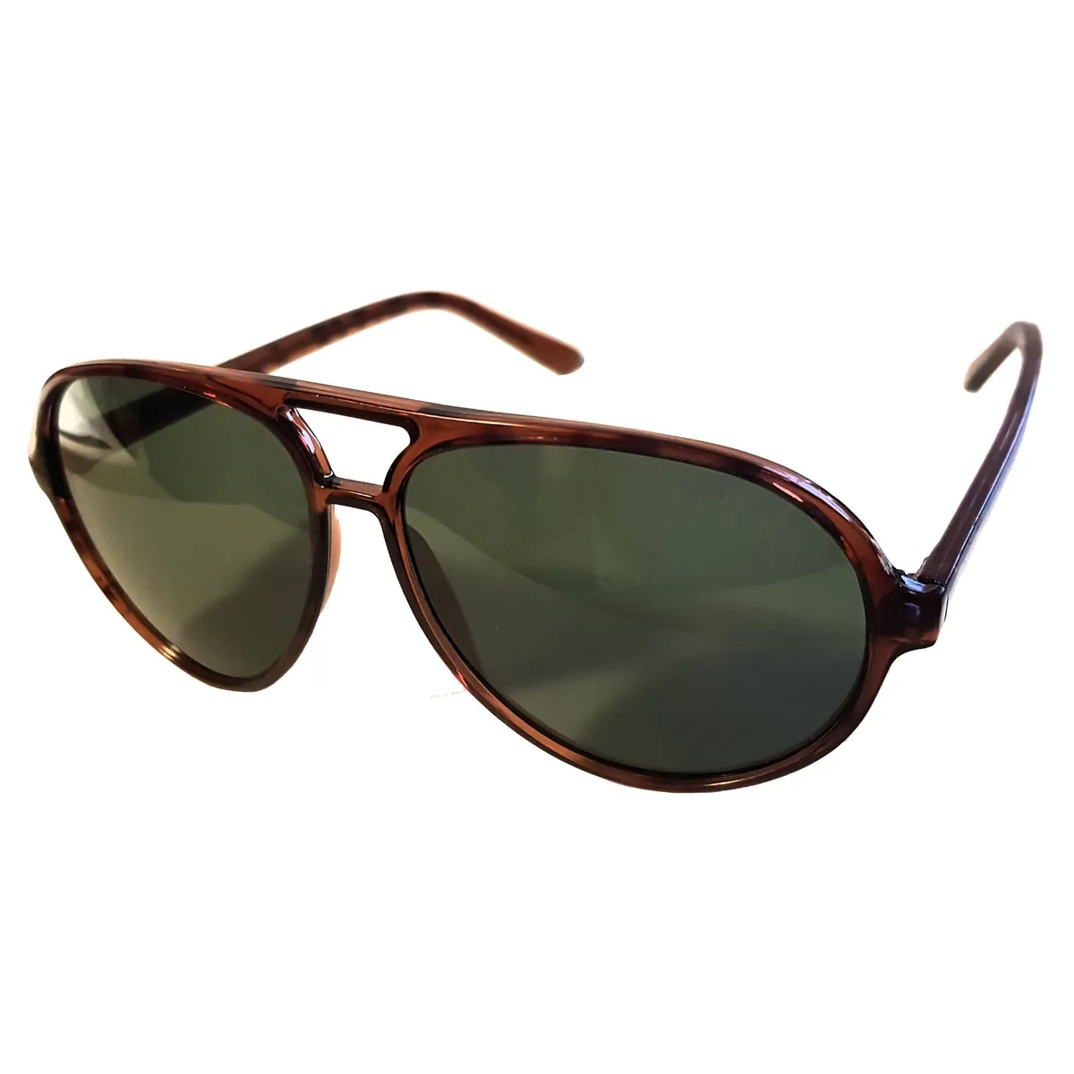Designer Damen Sonnenbrille 66 Brille stylisch cool braun, grünes Glas 9352