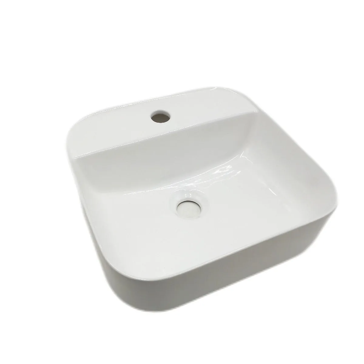 Riva Look Aufsatzwaschbecken Badmöbel Keramik Weiß Modernes Design 39