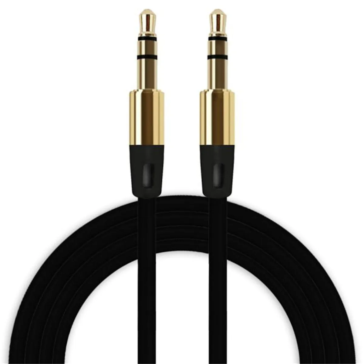 Audio Stereo Kopfhörer Anschlusskabel 1m 3,5mm Klinke Stecker > Stecker schwarz