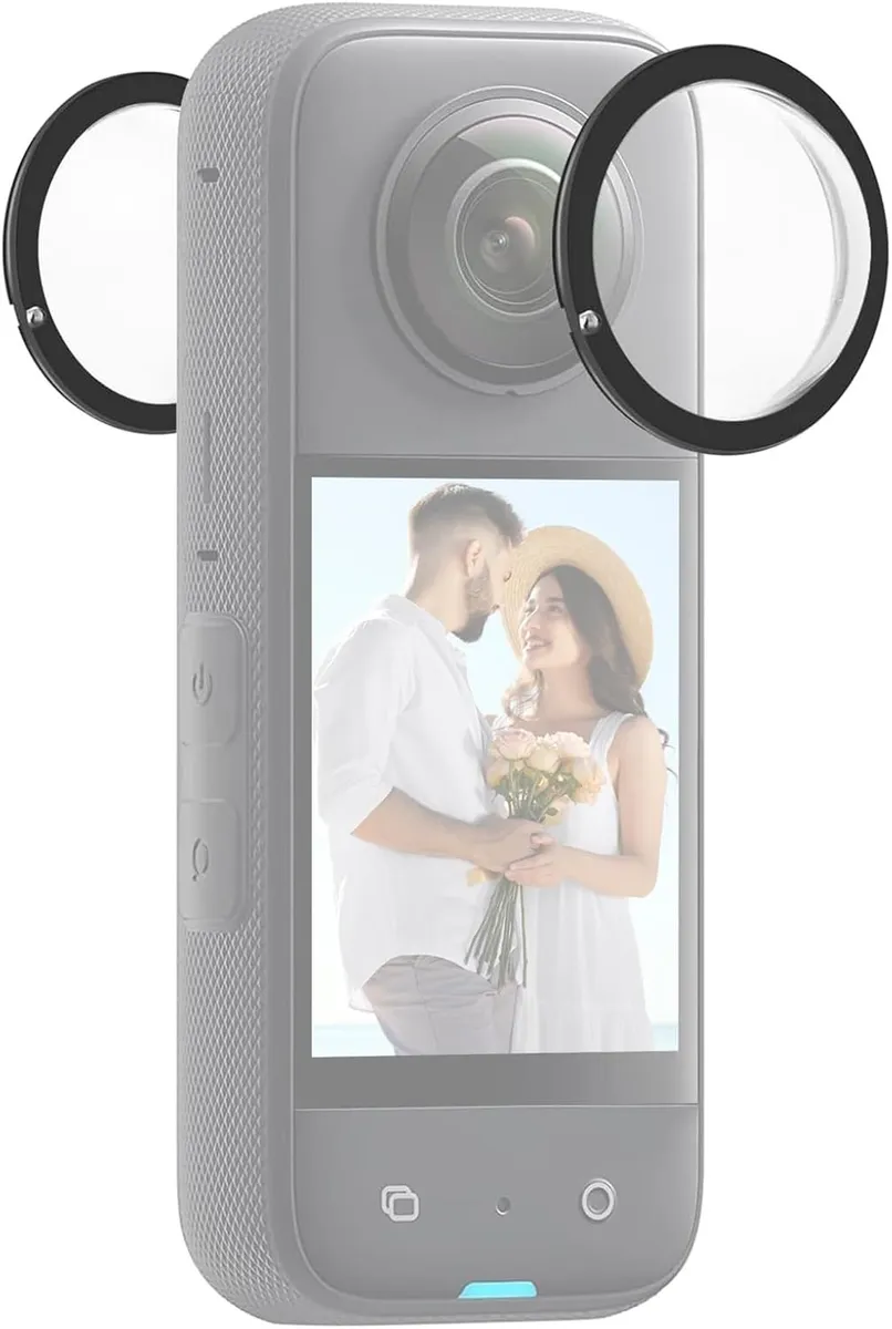 Insta360 X3 Objektivschutzfolie, Doppellinsenschutz aus gehärtetem Glas, Einfache Installation