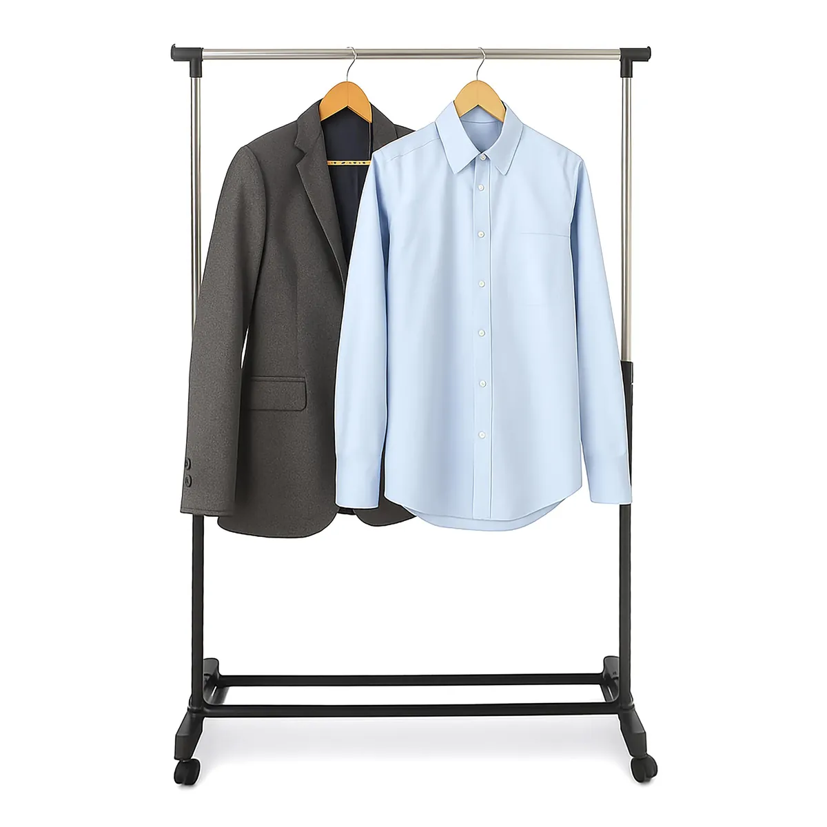 Relaxdays Kleiderständer Garderobe Möbel Ablage 90158 cm höhenverstell