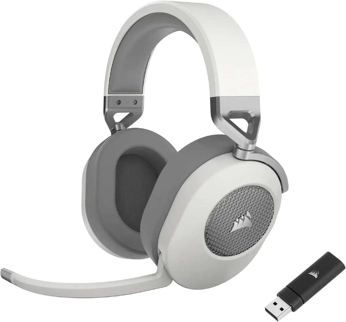 Corsair HS65 Wireless Gaming Headset Bluetooth Dolby 7.1-Surround-Sound - White