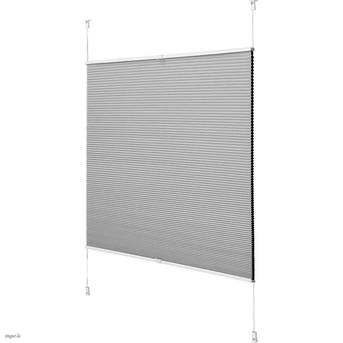 Joydeco Wabenplissee Fensterdekoration Gardinen Zweifarbig Grau Verdunkel