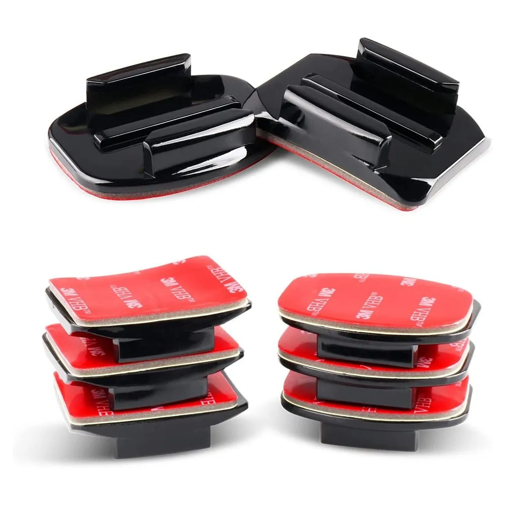 8 Pack Adhesive Mounts Helmet 3M Adhesive Sticky Mounts Flat Curved Mount for GoPro Hero 11 10 9 8 7 6 5 Session Action Camera