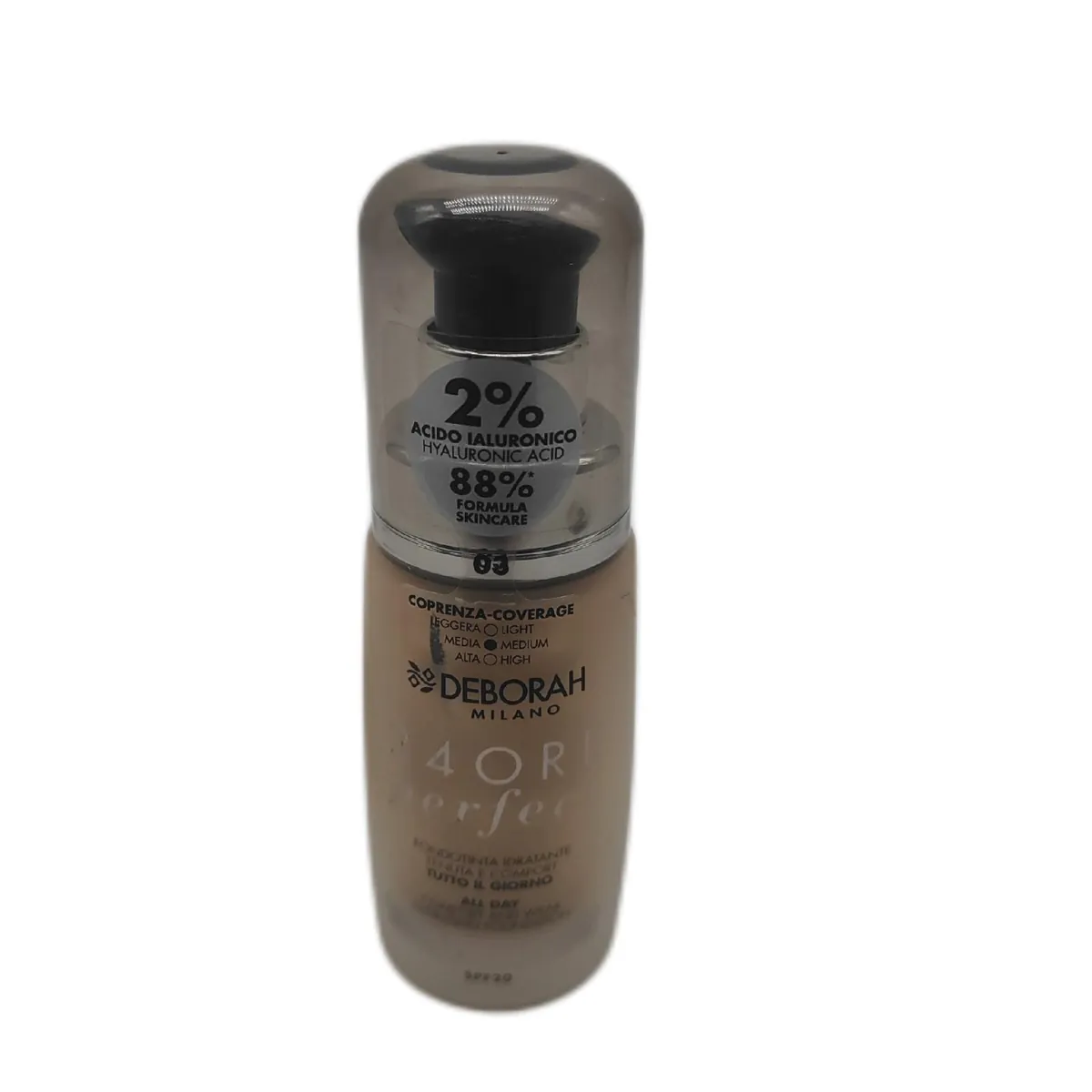 Deborah Milano Flüssige Foundation Make Up Gesichtspflege 24 Hour Perfect Hydrating SPF 20