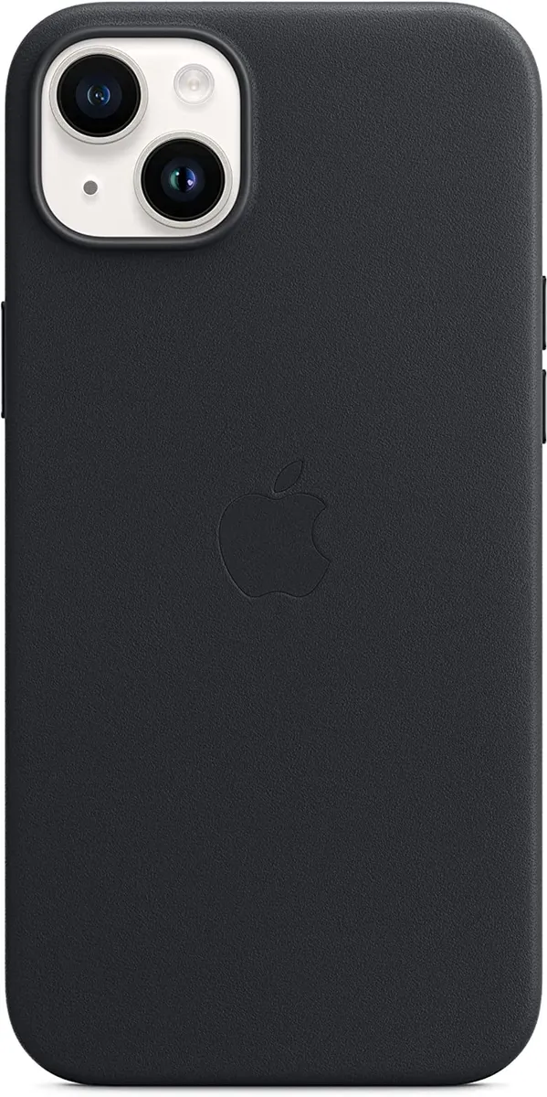 Apple OEM Leder Case iPhone 14 Plus MPP93ZM/A A2907 Mitternacht Schwarz Cover