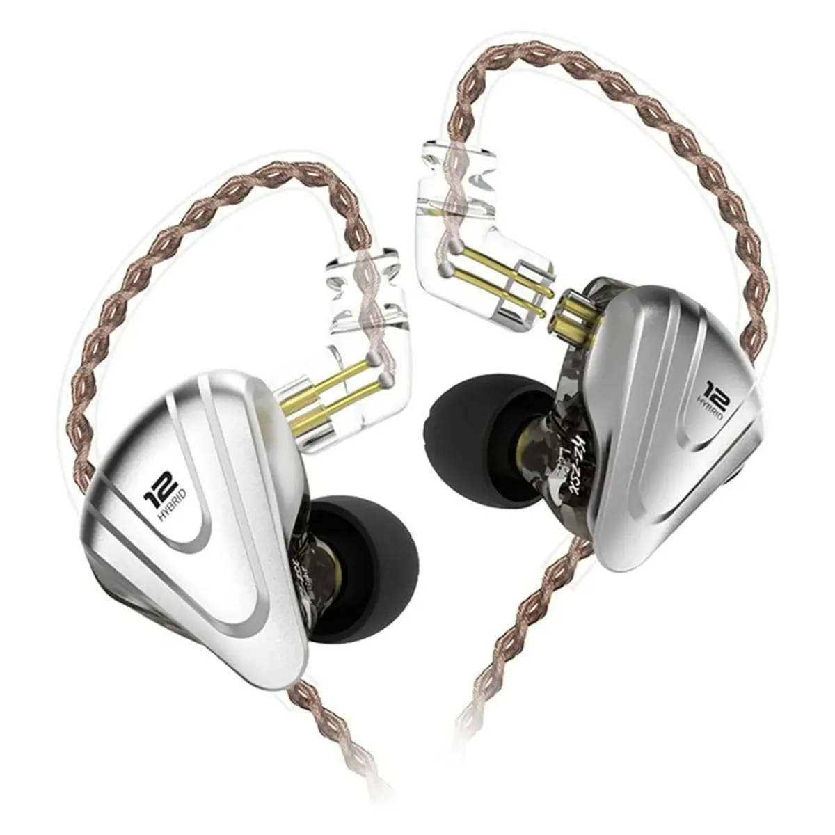 KZ ZSX Premium High-End Pro 12 Treiber HiFi In-Ear Kopfhörer Headset Black