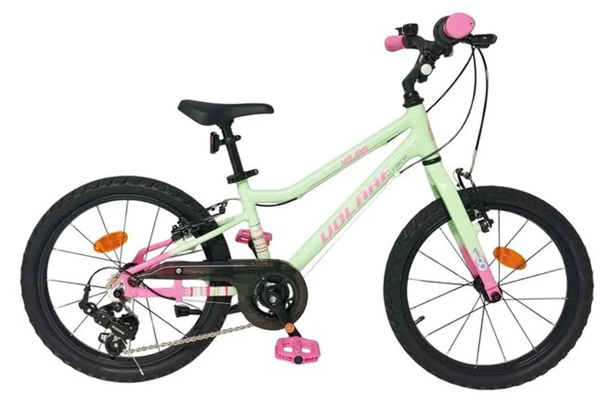 Volare Milano Kinderfahrrad Mädchen 16 Zoll Mintgrün, leichtes Schul- und Stadtrad mit Handbremsen