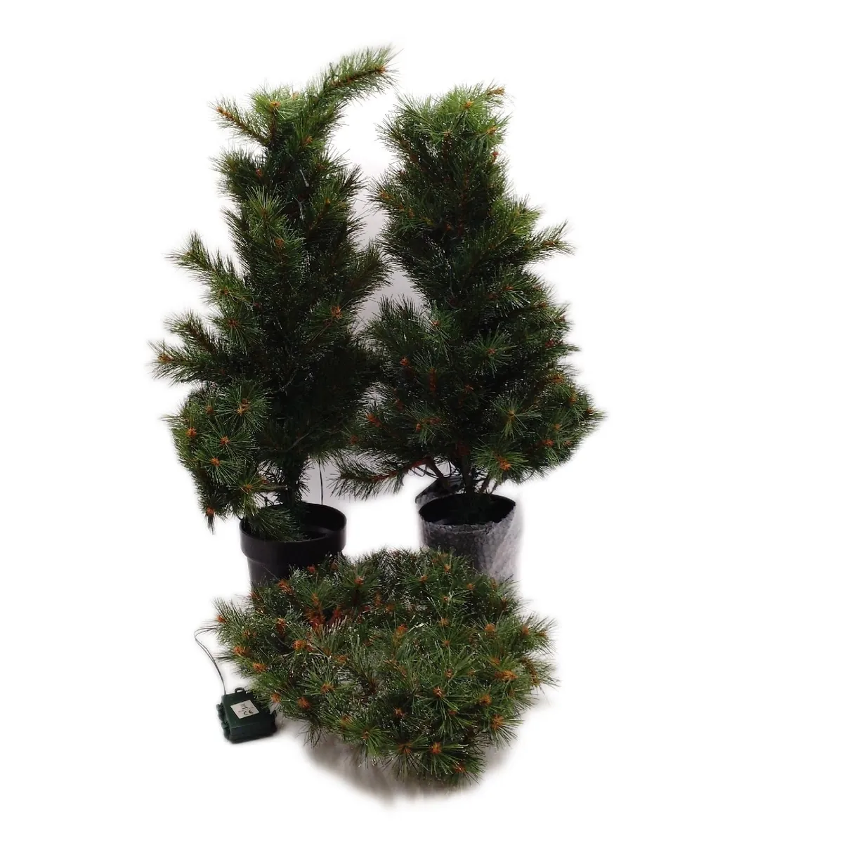 Kunstlicher Weihnachtsbaum Set Dekoration Beleuchtung Modell Grün LED festlich stimmungsvoll