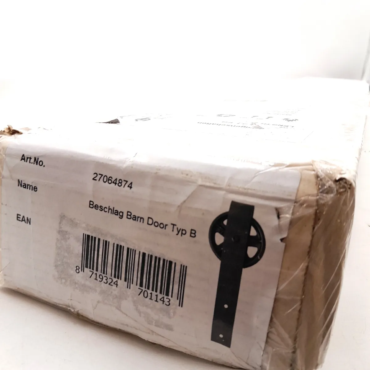 Holzschiebetür Beschlag Türbeschläge Barn Door Typ B 200 cm Schwarz Holz