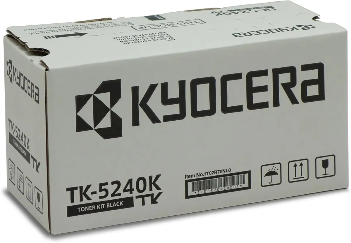 Kyocera TK-5240K Toner Drucker Schwarz, Original Tonerkartusche 1T02R70NL0. Drucker Toner Kompatibel Für ECOSYS M5526Cdn, ECOSYS M5526Cdw, ECOSYS P5026Cdn, ECOSYS P5026Cdw