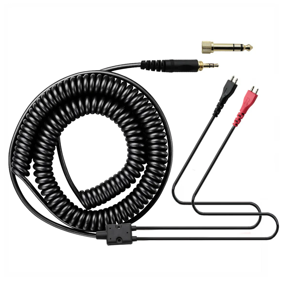 1,5 - 5m Audio Spiral Anschlusskabel Sennheiser HD535 HD545 HD580 HD600 650 660