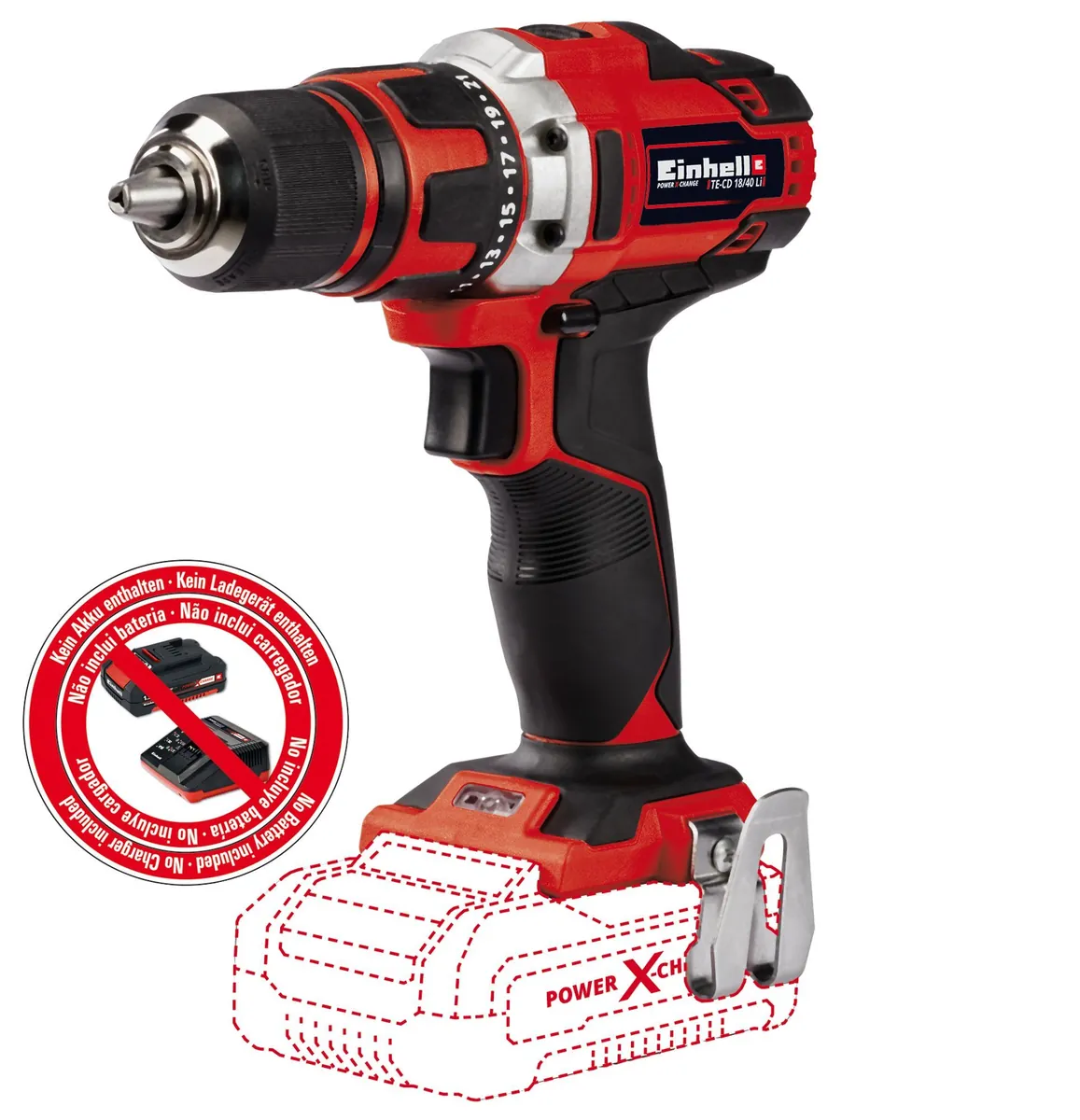 Einhell Power X-Change Akku-Bohrschrauber TE-CD 18/40 Li-Solo (B-Ware)