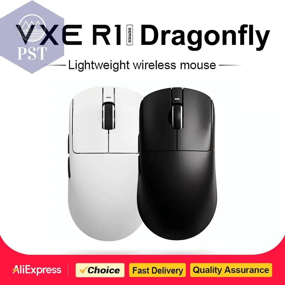 ATK VXE Dragonfly R1 Pro MAX Esports Wireless Gaming Mouse Rechargeable PAW3395 R1 Pro Lightweight Custom FPS Mouse For CSGO