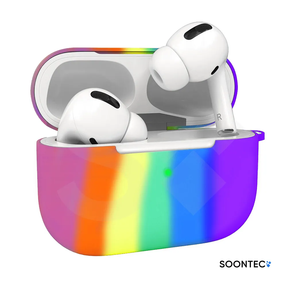 SOONTEC AirPods Pro Hülle (2. & 1. Gen) | mit Karabiner-Ring Premium Silikon Case in vielen Farben
