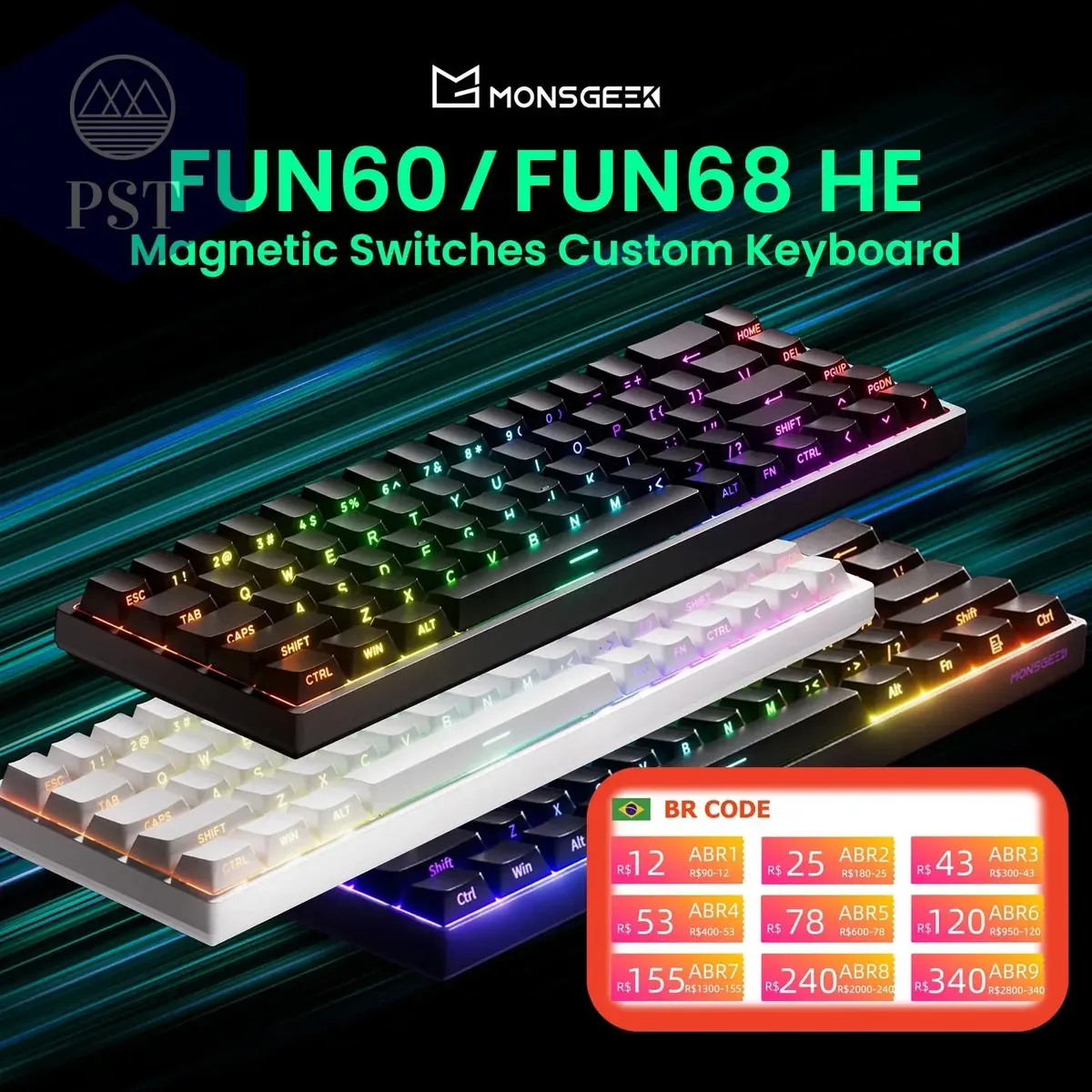 Akko MonsGeek FUN68 FUN60 PRO&MAX HE Magnetic Keyboard 60% 65% Gaming Keyboards Rapid Trigger 8K Custom Keyboard Gamer Esports