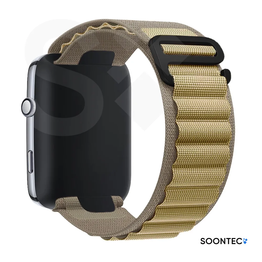 SOONTEC Premium Nylon Loop Armband für Apple Watch Ultra 1/2/3 & Series 1-11 – Robustes Outdoor-Sportarmband mit G-Hook Verschluss