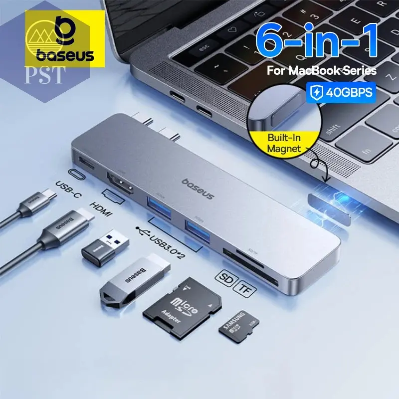 Baseus 6 Port USB-C Hub mit 4K HDMI