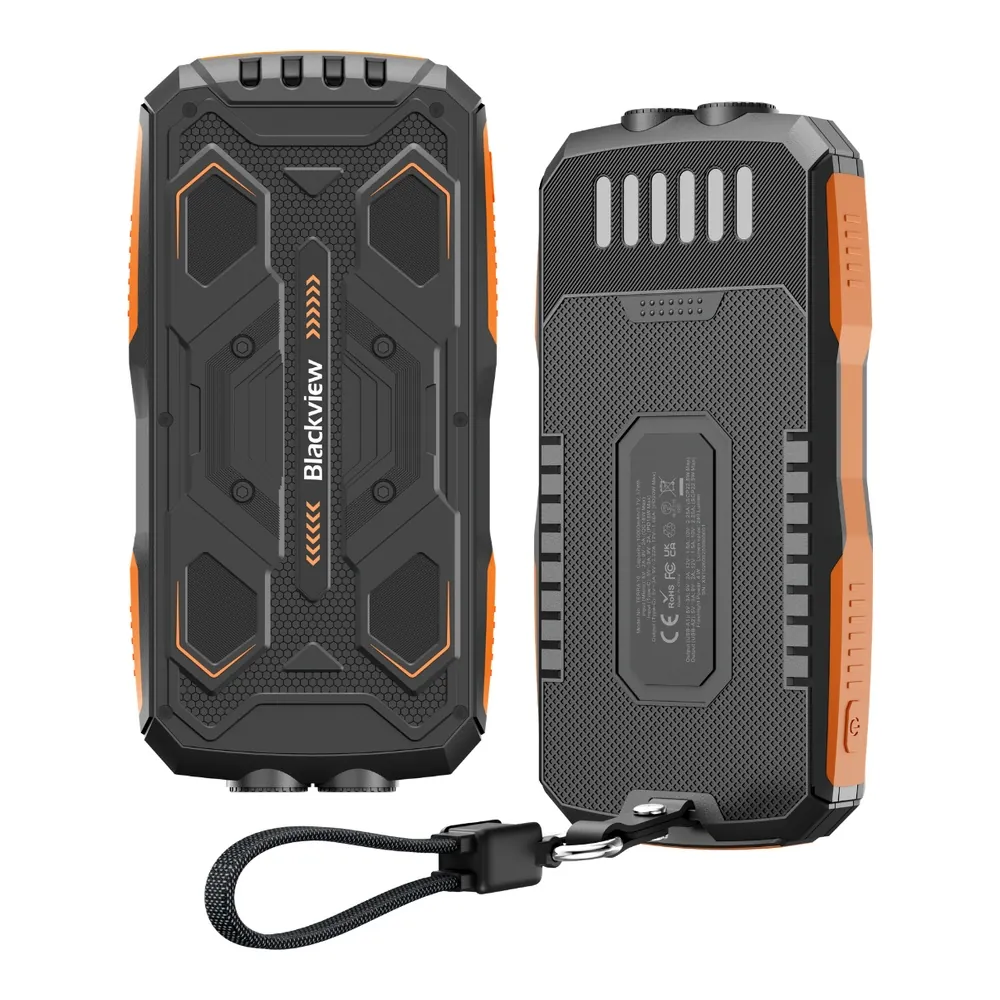 Blackview TERRA 10 – Robuste Powerbank 10 000 mAh | 22,5W Schnellladung, Integrierte Doppel-Taschenlampe
