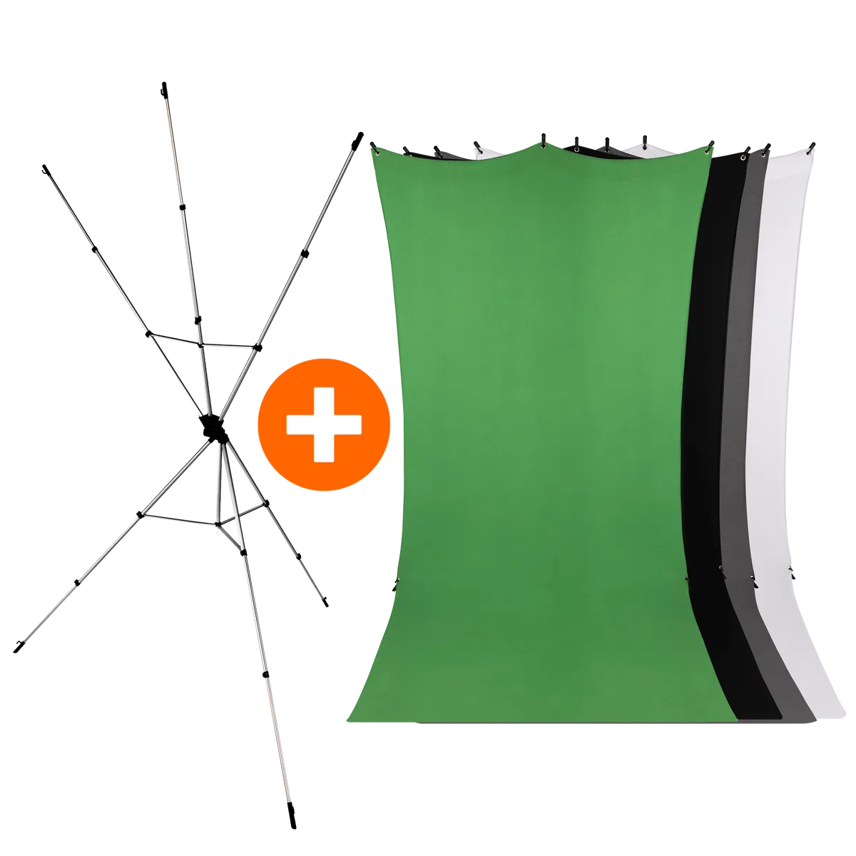 Bundle X-Drop Hintergrund-System + Hintergrund 3,0 x 1,5 m
