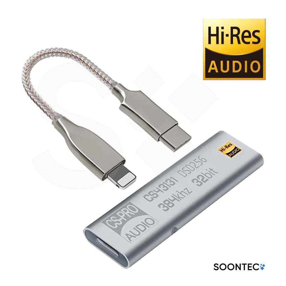 Soundkarte Hi-Res DAC Kopfhörer DSD256 externer Verstärker CS43131 mit einem Lightning-Anschluss