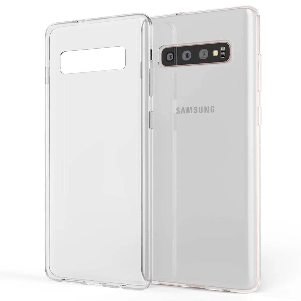 NALIA Transparente Silikonhülle für Samsung Galaxy S10 Plus – Anti-Gelb & Rutschfest – GLAZE (Handyhülle Kristallklar, Schlank & Stoßfest) – Marke aus Berlin