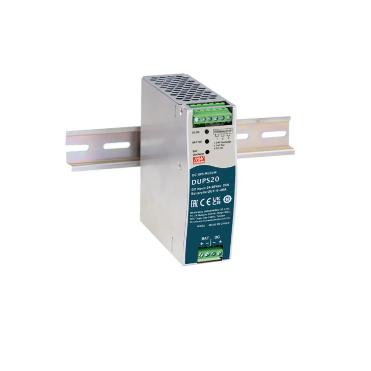 MeanWell Unterbrechungsfreie Stromversorgung (USV) DUPS20 (580W/24V) Energiespeicher extern
