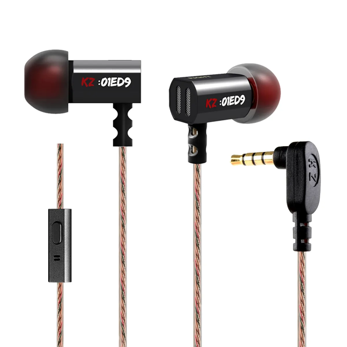 KZ ED9 – Headset - In-Ear Kopfhörer mit Mic und Hi-Fi Sound (Schwarz)
