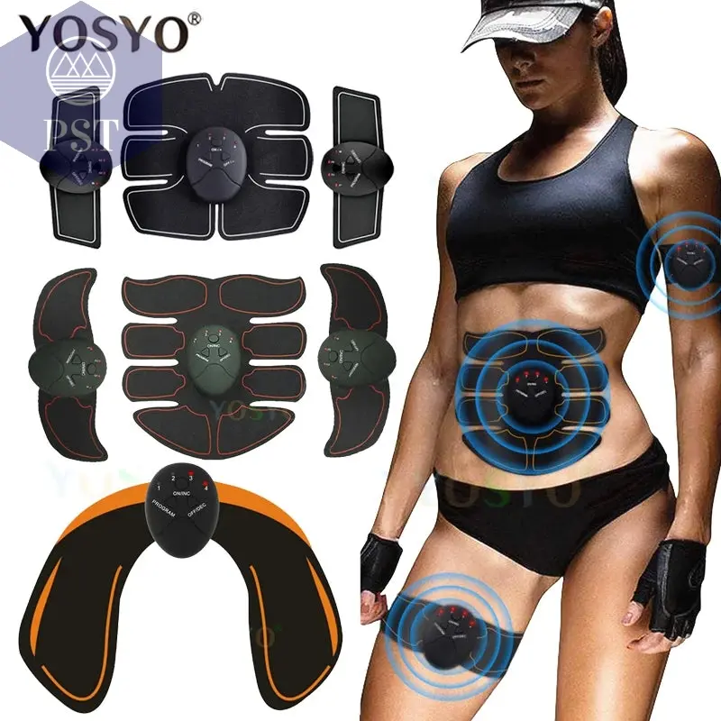 EMS Wireless Muskelstimulator Trainer Smart Fitness Bauchtraining Elektrische Gewichtsverlust Aufkleber Körper Abnehmen Massagegerät