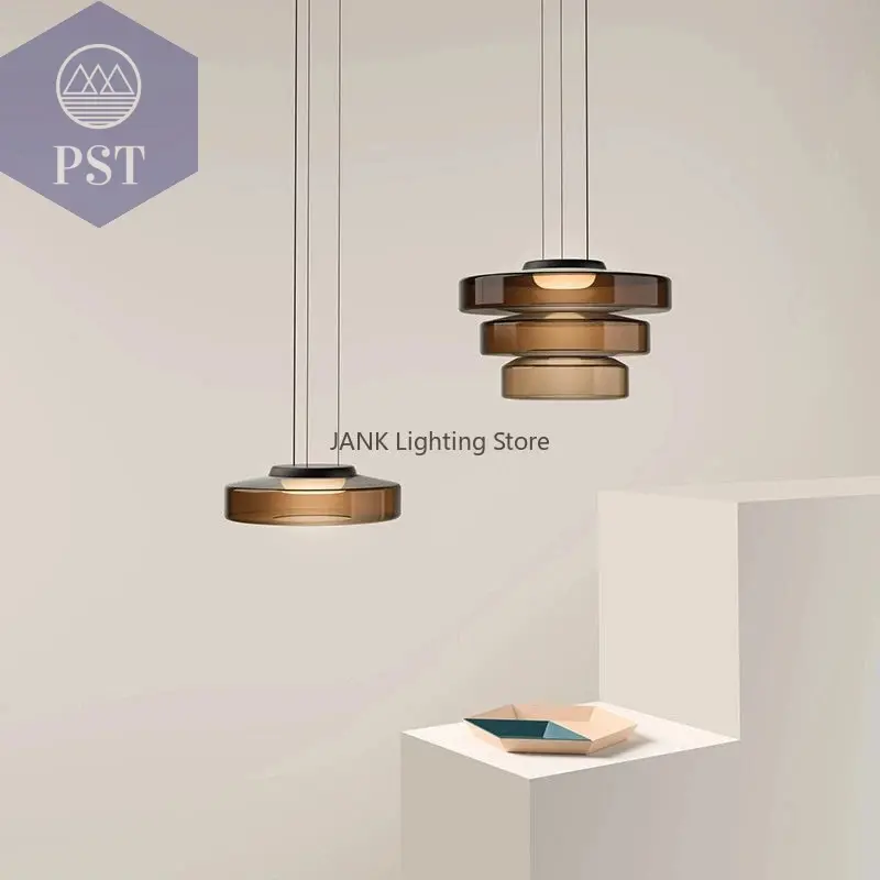 Elegante Deckenleuchter Pendelleuchter Glas-Chandelier Beleuchtung für modernes Wohnen