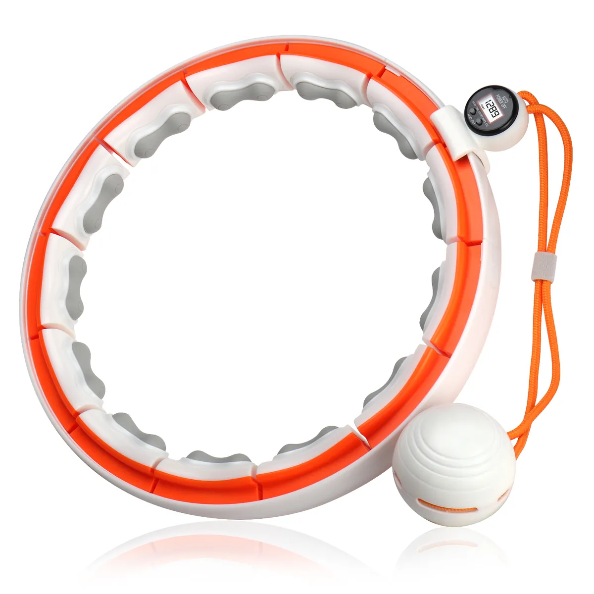 [B-Ware] Smart Hula Hoop Adult mit Zähler Timer und Weighted Ball - Daffodil FHH100