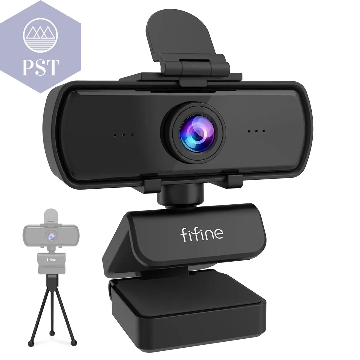 FIFINE 1440p Full HD PC Webcam with Microphone, tripod, for USB Desktop & Laptop,Live Streaming Webcam for Video Calling-K420