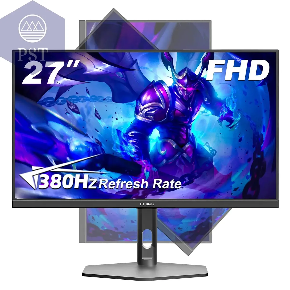 FYHXele 27 inch 380Hz Gaming Monitor 1080P IPS 0.5ms GTG Computer Monitor Adjustable Vertical Monitor Support FreeSync HDR VESA