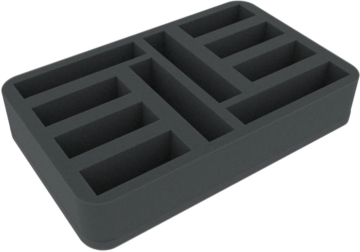HSMFAE050BO 50 mm Half-Size foam tray with 10 compartments