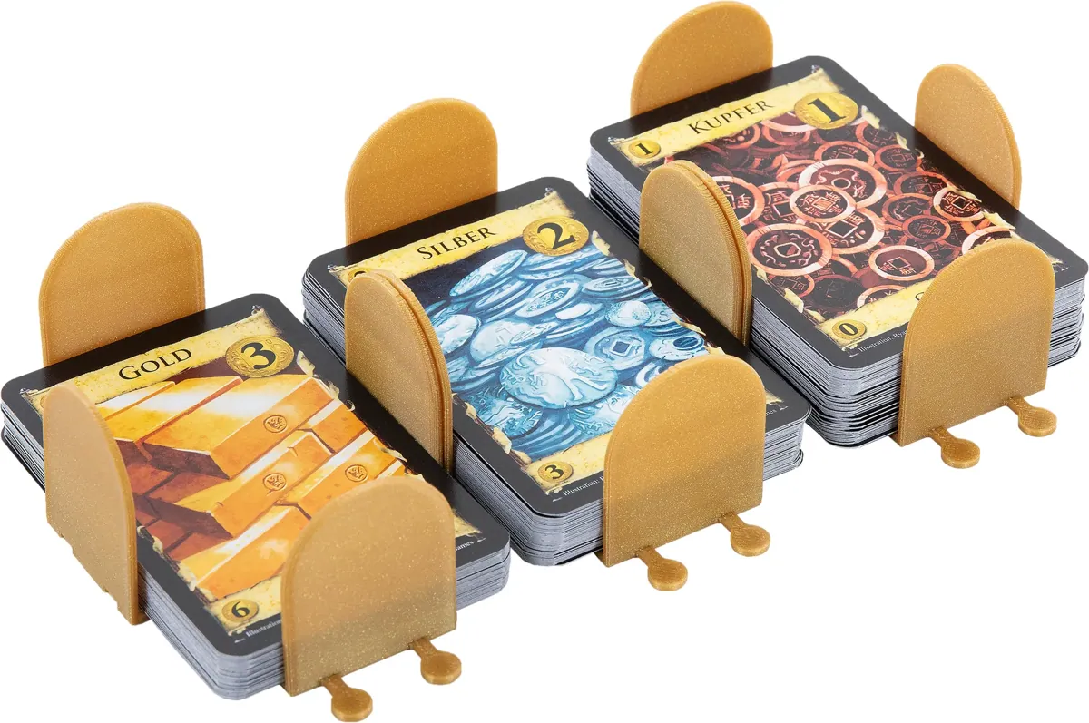 3 pcs. value set Feldherr card deck holders for Dominion - basic Treasure cards