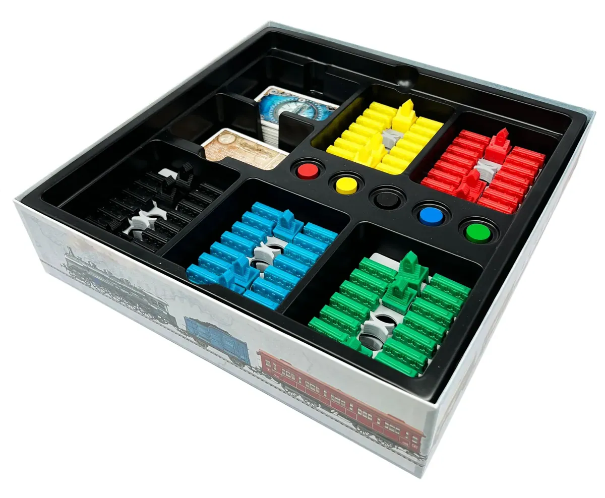 Feldherr figure tray set for Ticket to Ride - board game box
