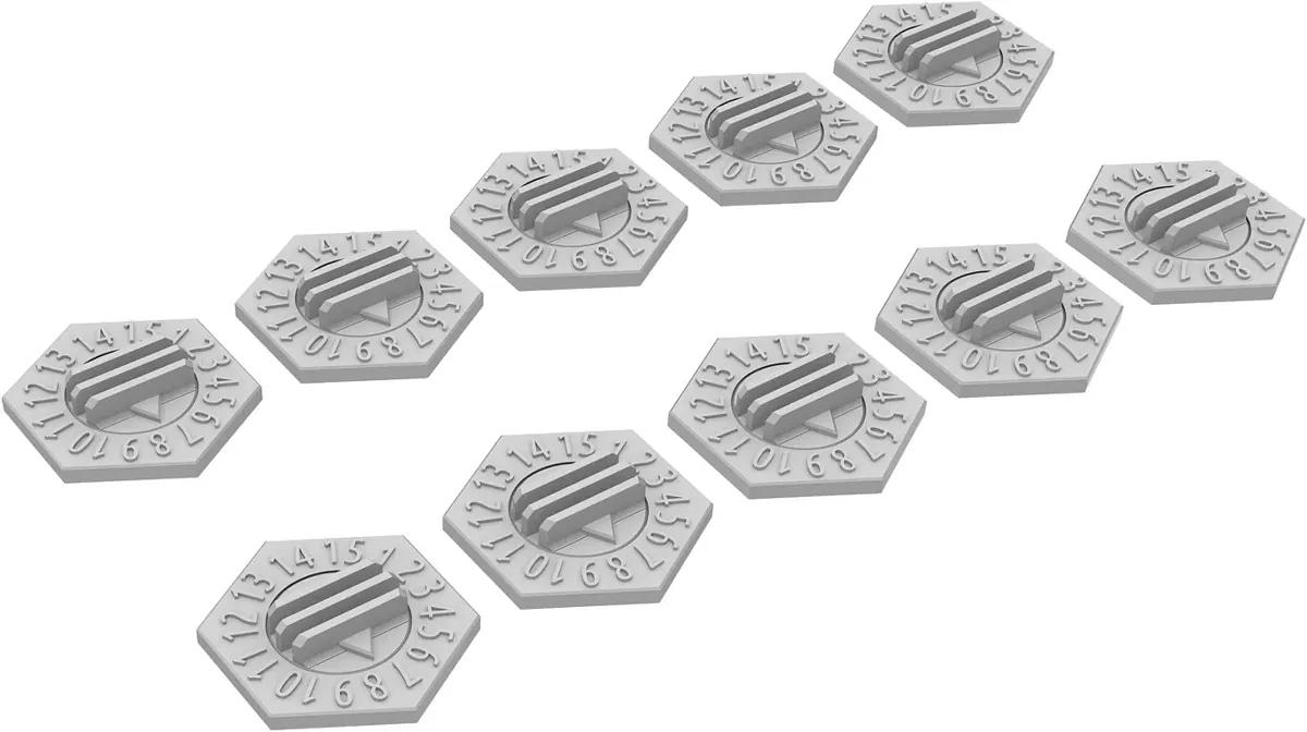 10 pcs. value pack Feldherr Dial Bases for Gloomhaven + Frosthaven + Gloomhaven