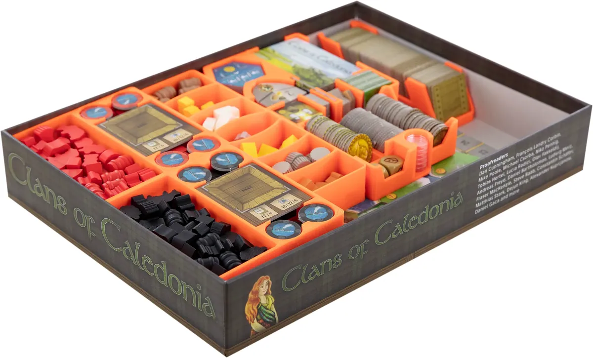 Feldherr Organizer Insert for Clans of Caledonia - board game box