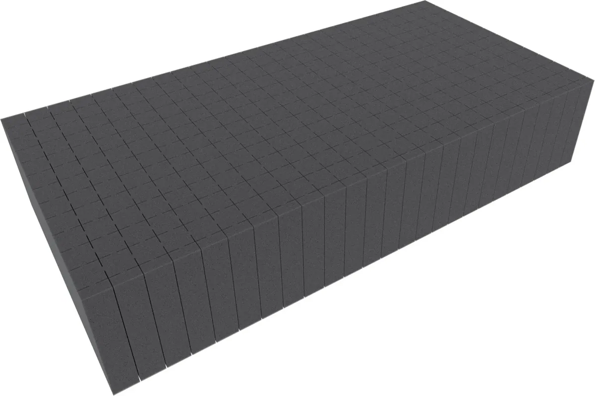 500 mm x 250 mm x 100 mm - Raster 20 mm - Pick and Pluck / Pre-Cubed foam tray
