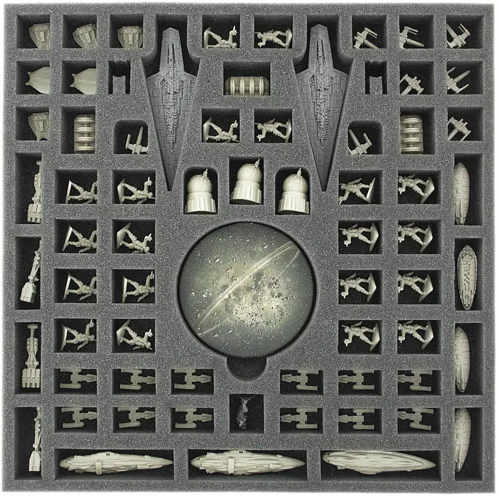 AF030RE01 30 mm foam tray for Star Wars Rebellion board game box with 67 slots