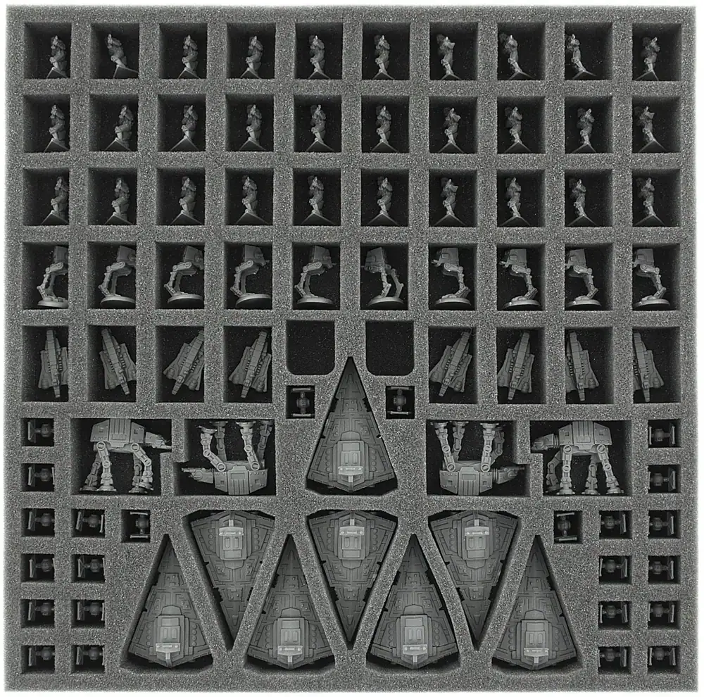 AF030RE02 30 mm foam tray for Star Wars Rebellion board game box with 86 slots