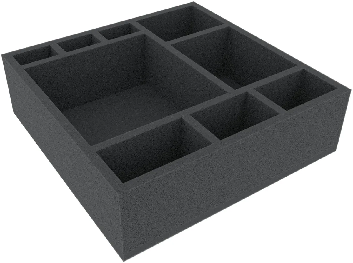 AFDA085BO 285 mm x 285 mm x 85 mm foam tray for board game boxes